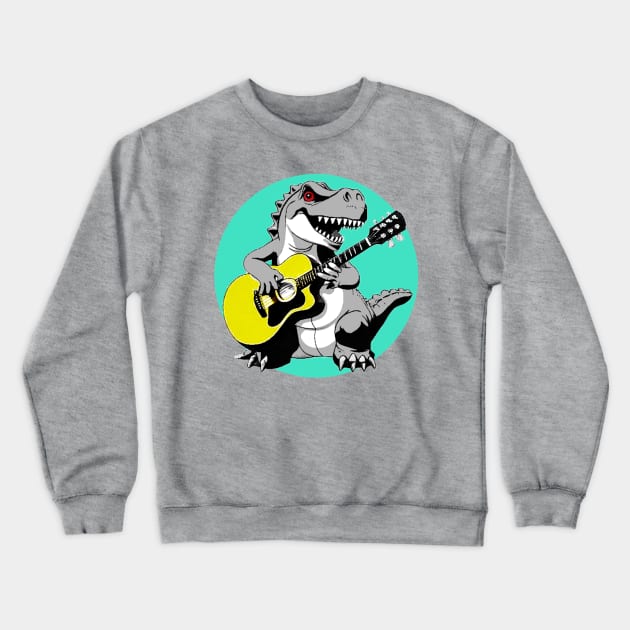 Rocker Dino 2 Crewneck Sweatshirt by L'Appel du Vide Designs by Danielle Canonico